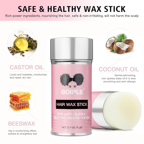Goiple Hair Wax Stick - Smoothing & Edge Control (2.7 oz)