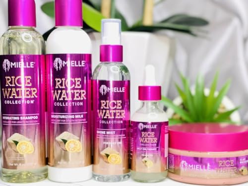 Mielle Rice Water Shine Mist - 4oz Lightweight Hair Finishing Spray for Shine & Frizz Control