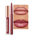 12-Color Lip Liner & Lip Gloss Set – Waterproof Matte & Glossy