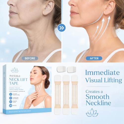 Neck Lift Tape - Matte Transparent Water-Resistant 28 Strips