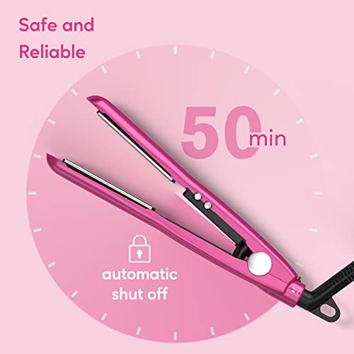 Terviiix Mini Flat Iron 1/2" Adjustable Temperature Travel Hair Straightener