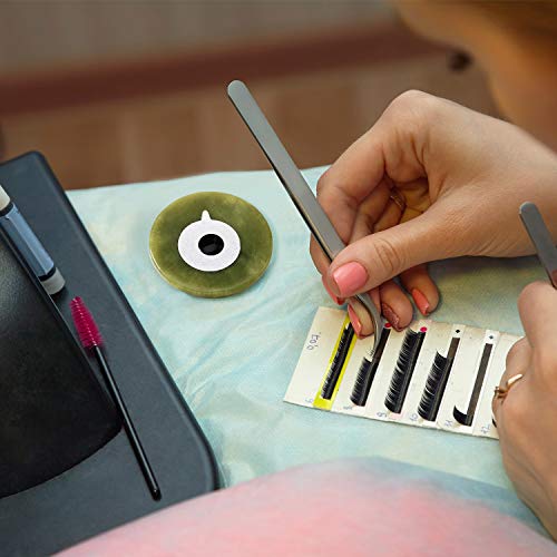 Outus 1 Inch Disposable Eyelash Glue Stickers Waterproof Glue Aluminum Foil Stickers Eyelash Holder Pallet Sticker for Makeup Tool Supplie(32 Sheets, 960 Pieces)