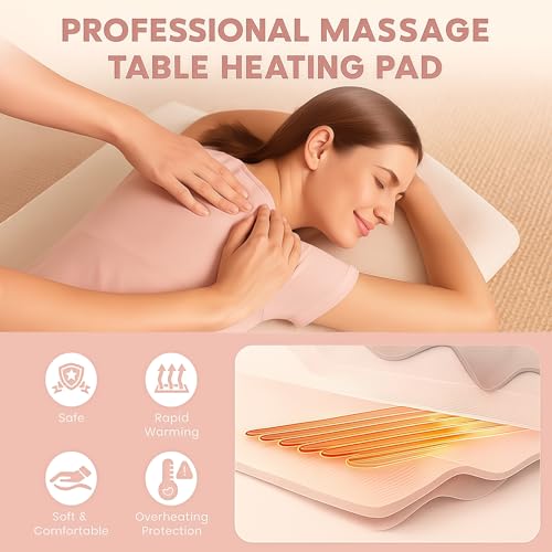 Sogawave Massage Table Warmer - Soft Fleece Heating Pad with Timer (30"x71")