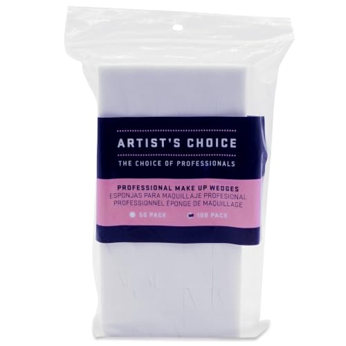 Artist's Choice Makeup Wedges, 100 Pack Triangle Sponges