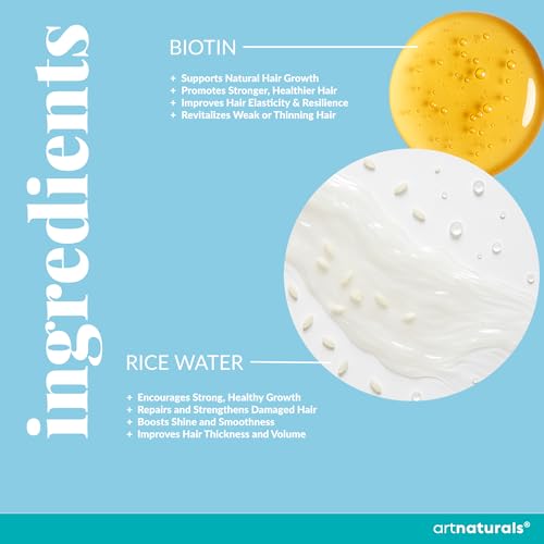 Artnaturals Biotin Rice Water Shampoo & Conditioner Set - 16 Fl Oz