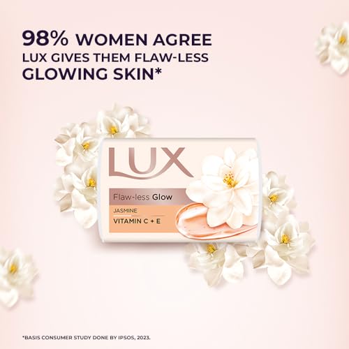 WAUSTOMAY Lux Jasmine & Vitamin E Beauty Soap for Glowing Skin Mega Pack 3x150 g
