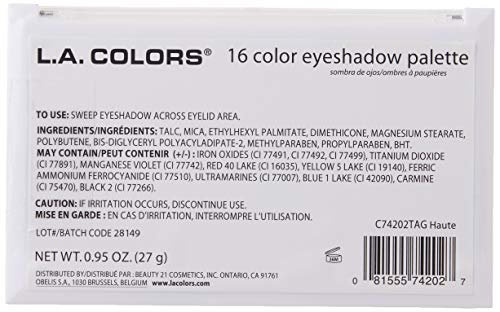 L.A. COLORS 32 Color Eyeshadow Palette Bundle - Smokin' & Haute