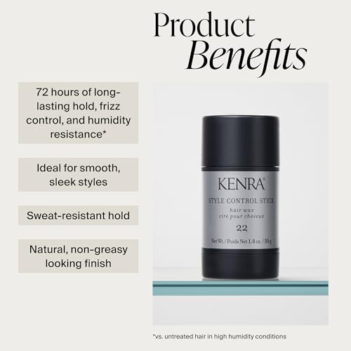 Kenra Professional Style Control Stick 22 | Hair Wax | Smooth, Sleek Styles | Long-Lasting Hold, Frizz Control, & Humidity Resistance | Sweat-Resistant Hold | Safe for Skin, Scalp & Edges