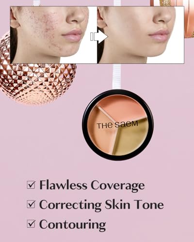 THESAEM Cover Perfection Triple Pot Concealer - 01 Correct Beige