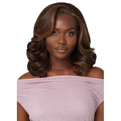 Outre Lace Front Wig - Perfect Hair Line 13X4 - Swoop Series - Swoop 6 (BURGUNDY FLAME)