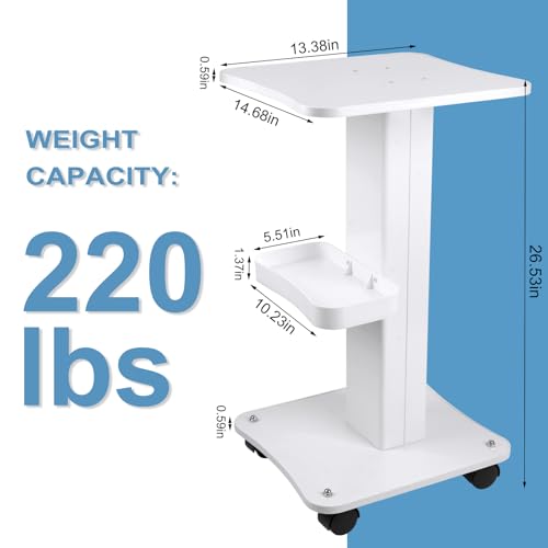 3-Tier Salon Rolling Cart with Lockable Wheels & Storage