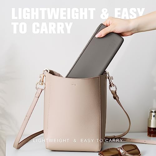 FERYES Silicone Makeup Brush Bag ? Elegant Cosmetic Brushes Pouch Bag with YKK Zipper, Travel Makeup Tools Organizer Bag -Light Brown