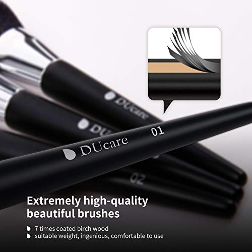 DUcare Silverblack 32-Piece Professional Makeup Brush Set - Ultra-soft Synthetic Brushes for Face & Eyes