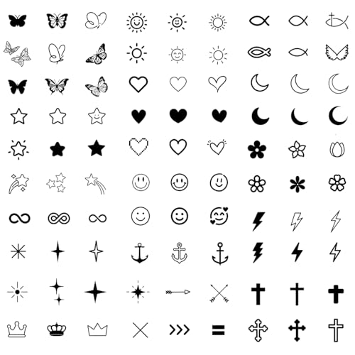 Tiny Temporary Tattoos - Waterproof Mini Designs for Fingers & Wrists
