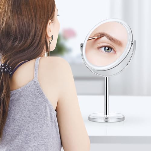 MIYADIVA 20X Magnifying Makeup Mirror - Double Sided with Stand