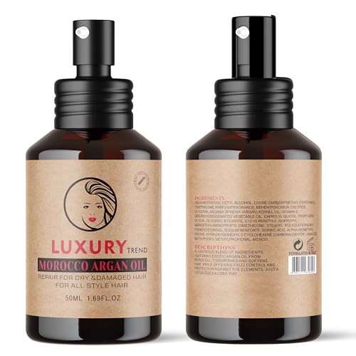 Pure Moroccan Argan Oil for Silky, Frizz-Free Hair - 1.69 Oz
