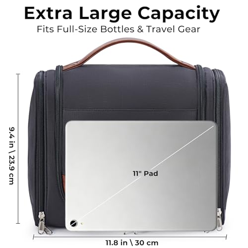 Ralnitote Large Hanging Toiletry Bag for Men with Hook