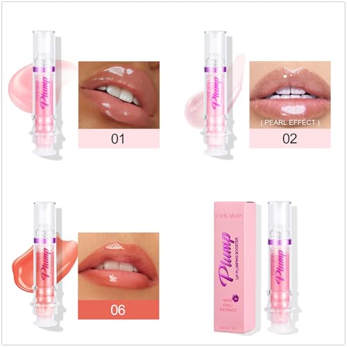 3-Color Lip Plumping Booster Gloss - Fuller Lips