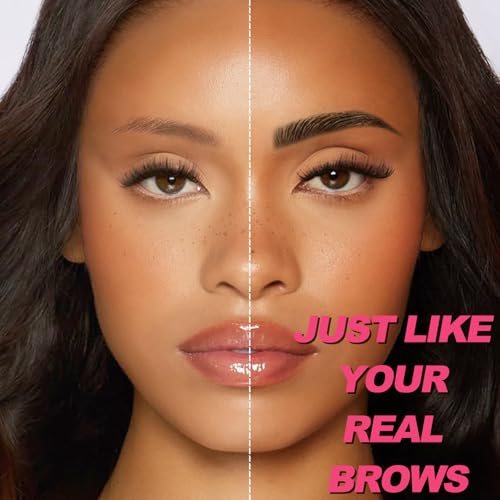 Mascara Black Volume and Length & Microblading Eyebrow Pen, 4D Silk Fiber Mascara Natural and False Effect, Waterproof Eyebrow Pencil Brown Hair Like Natural Liquid Eyebrow Pen Medium Brown