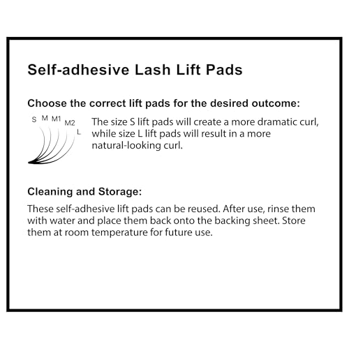 Self-Adhesive Lash Lift Rods Size S – 5 Pairs Reusable Silicone
