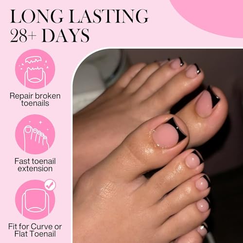 Luckyfairy Square Toe Nail Tips 240pcs 15 Size French Style