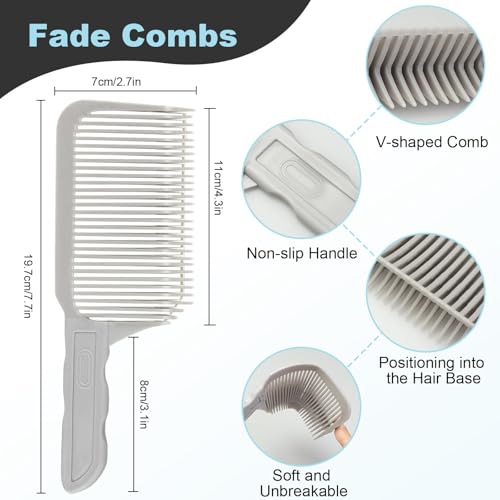 FOWSRHRG Fade Combs - 2PCS Hair Cutting Guide for Men, Anti-Static & Non-Slip