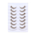 Brown False Eyelashes 7 Pairs Natural Wispy 3D Lashes