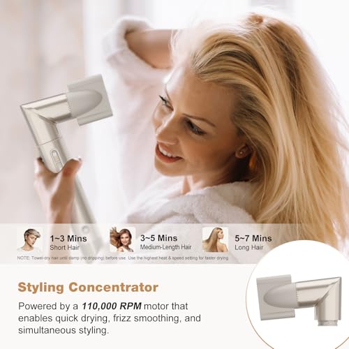 7MAGIC 7-in-1 Hair Dryer Brush with Auto-Wrap Curlers
