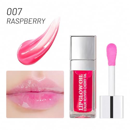 GECOMO Hydrating Lip Glow Oil - Raspberry Tinted Plumping