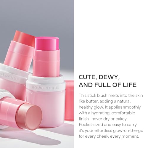 House of Hur Every Cheek Blush | Hydrating Moisture Blush Stick | Super Food Extracts | 0.23 Oz (5 Colors) (Playful Rosie)