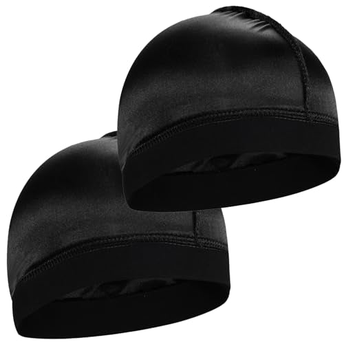 Roybens Silky Wave Cap for Men 2-Pack Durag Set – Thick Hair Wave Cap for 360/540/720 Waves