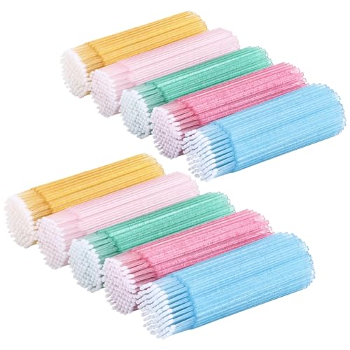 Tbestmax 1000pc Microbrushes for Eyelash Extensions & Makeup