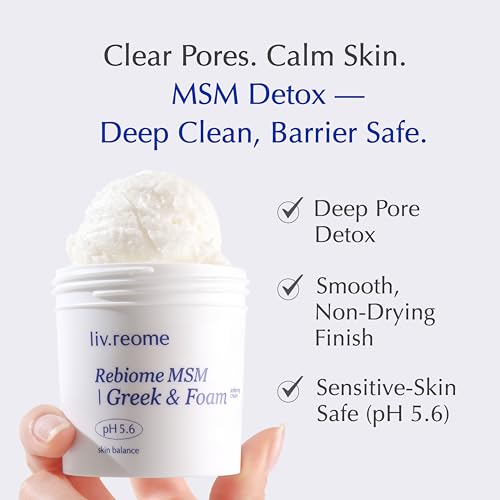 MSM Sulfur Deep Pore Cleanser ? Low pH Barrier-Respecting Face Wash, Pore Reset for Sensitive Skin