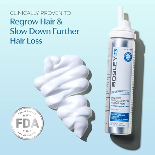 BosleyMD Extra Strength Minoxidil Foam for Hair Regrowth - 2 oz