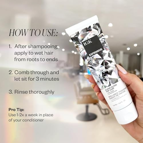 IGK Expensive Clear Gloss Top Coat - Pack of 2, 4.2 oz