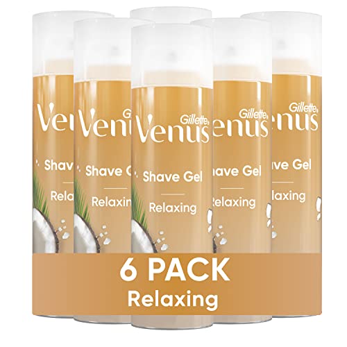 Relaxing Coconut & Sea Minerals Shaving Gel Pack of 6 - Women’s, 7 oz Each