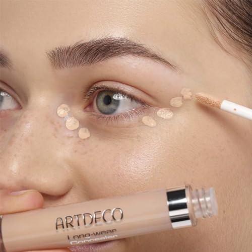 ARTDECO Waterproof Long-Wear Concealer - Soft Ivory - Full Coverage, Matte Finish, and Nurturing Formula for Dark Circles and Imperfections - 0.24 Fl Oz