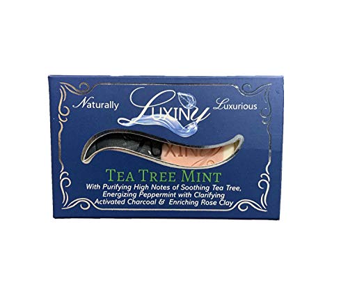 Luxiny Natural soap for women, 3 Pk Handmade castile soap bars include: tea tree soap bar with a hint of mint, Rosemary Lavender soap, & Spearmint Eucalyptus soap - bath soap is palm oil free & vegan