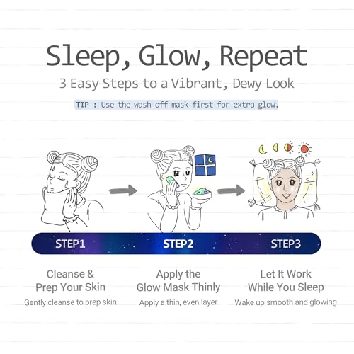 Finlande Aurora Night Glow Cream - 3-Step Overnight Gel Cream w/ 20,000 Aurora Capsules, Ceramide & 8 Hyaluronic Acids - Hydrating Night for Smooth & Balanced Skin Korean Skin Care (2.1 oz)