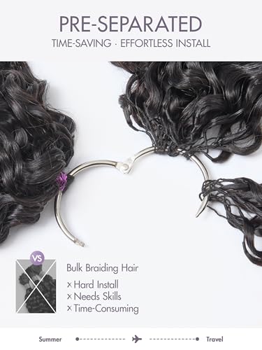 LUVME Deep Wave Crochet Hair for Black Women - 22 Inch, 50g