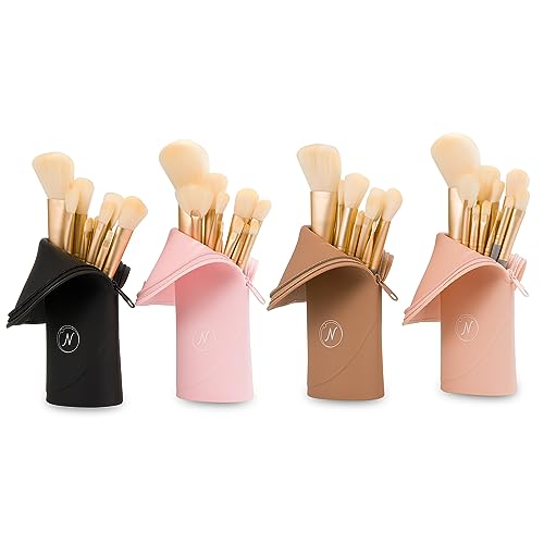 Travel Makeup Brush Holder, Brush Organizer with Zipper, Makeup Brushes Set