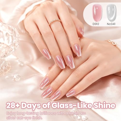 Beetles Moonlit Veil Silver Cat Eye Gel Nail Polish - 15ml Sheer Magnetic