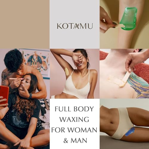 KOTAMU Hard Wax Beads, 6 Packs Waxing Beads for Hair Removal- Facial Bikini Brazilian Leg Sensitive Skin Full Body- Stripless Wax Beans Kit for Coarse & Fine Hair, Ideal for Women Men Home Salon Use