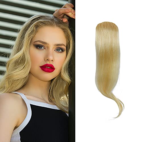 2 Pack Clip-in Wave Side Bangs Human Hair Blonde Extensions
