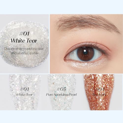 ETUDE Tear Drop Eyeliner - Crystal Glitter, Smudge-Proof