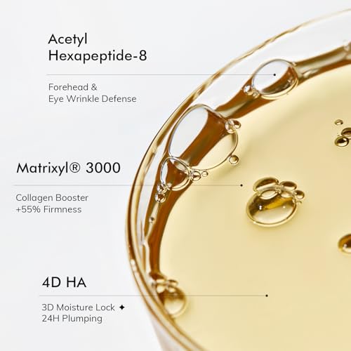 Dermasof Olive Facial Serum with Hyaluronic Acid, Matrixyl 3000 & Peptides, Anti Aging Serum for Face, Hydrating & Calming Formula to Help Relieve Redness & Repair Skin, Made in USA, 1 Fl Oz (30ml)