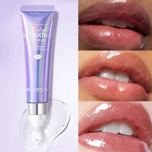 Lip Balm & Serum for Dry Lips, Featherlight Hydrating Balm, Non-Sticky Lip Moisturizer for Smooth & Glossy Lips, 2-Pack (0.5oz Each)