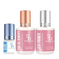 Elite Fast Eyelash Extension Glue + Lash Primer 15ml+ Pink Gel Remover/Black Adhesive/1 sec Drying time /7-Week Retention/Professional Use Only/Increase bonding Power/Fast Adhesive Dissolution