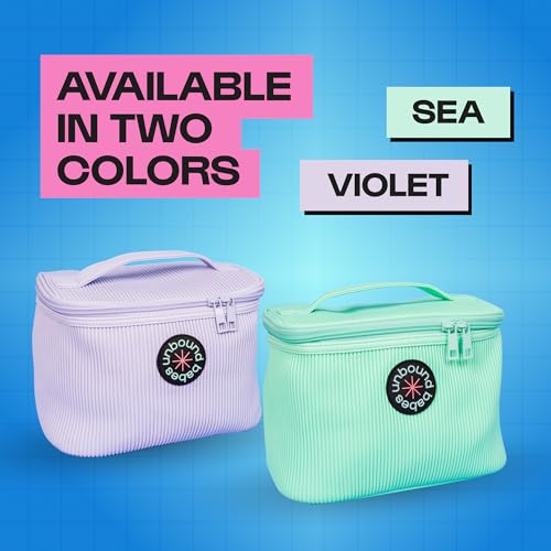 Unbound Storage Bag: Quality Pleated Travel Bag for Makeup and Toiletries (Violet)