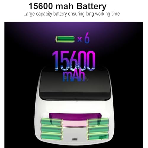 Cordless Rechargeable Nail Lamp, Professional UV LED Nail Dryer for Gel Nails, 15600mAh Nail Light with Touch Screen, Fast Nail Curing Lamp for Acrylic & Gel Polish, UV Lights for Nails